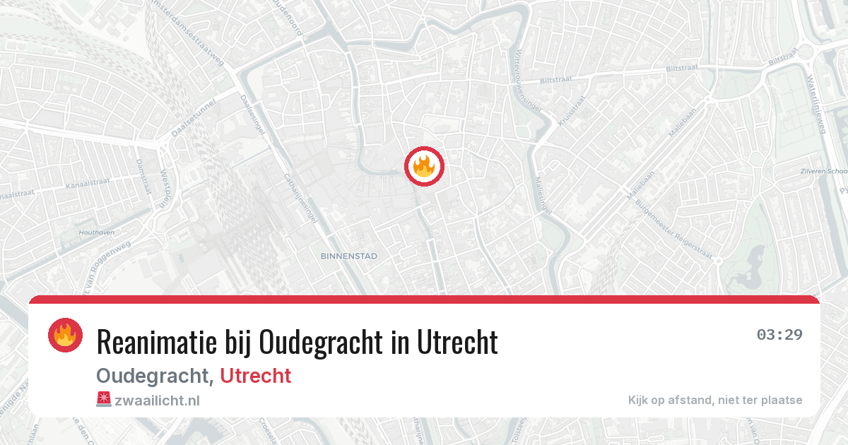 Reanimatie bij Oudegracht in Utrecht — 14 feb 2026