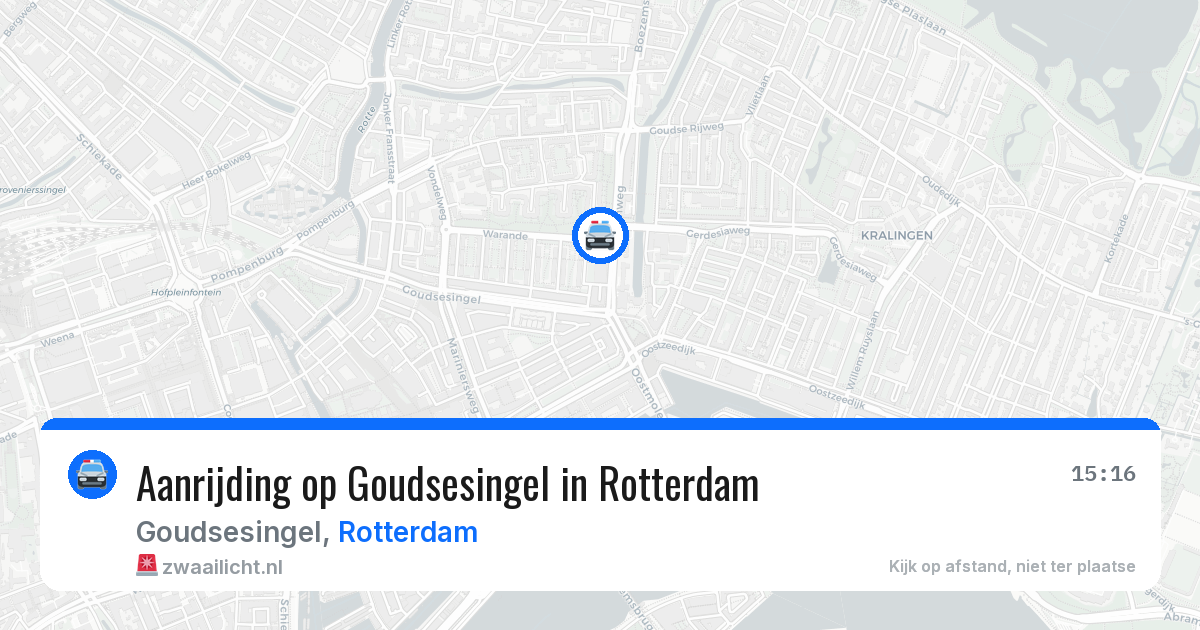 Aanrijding op Goudsesingel in Rotterdam — 18 jul 2026