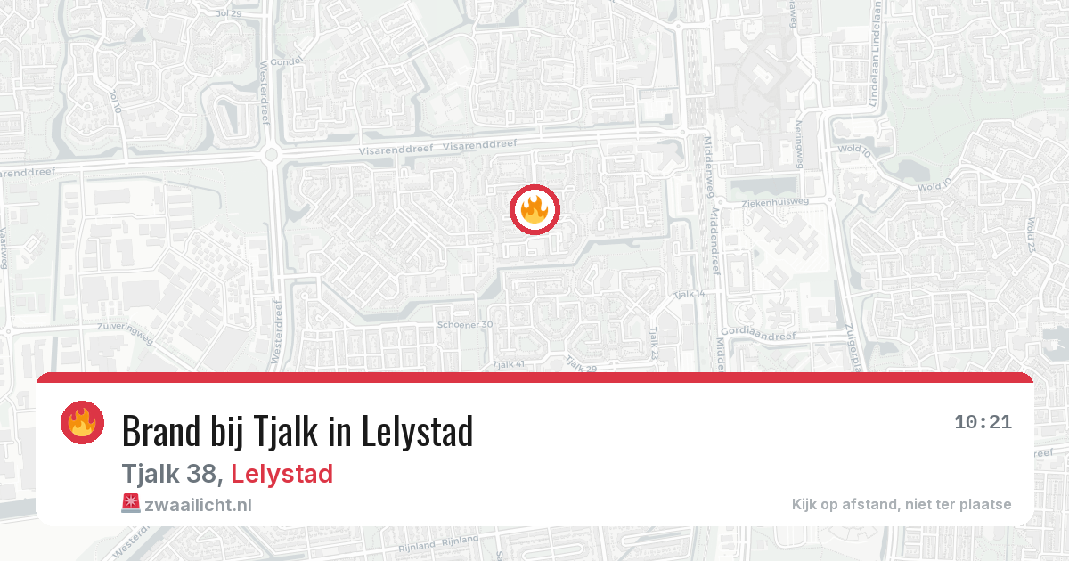 Brand bij Tjalk in Lelystad — 8 jul 2026