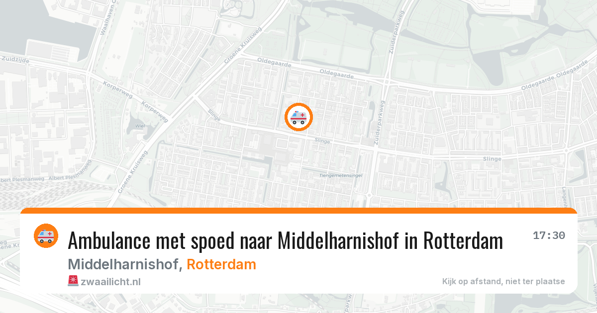 Ambulance met spoed naar Middelharnishof in Rotterdam — 5 jul 2026