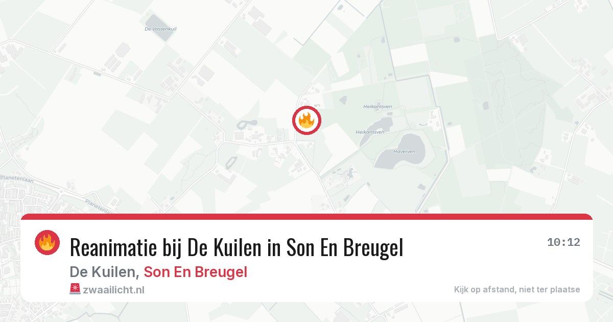 Reanimatie bij De Kuilen in Son En Breugel — 19 jul 2026