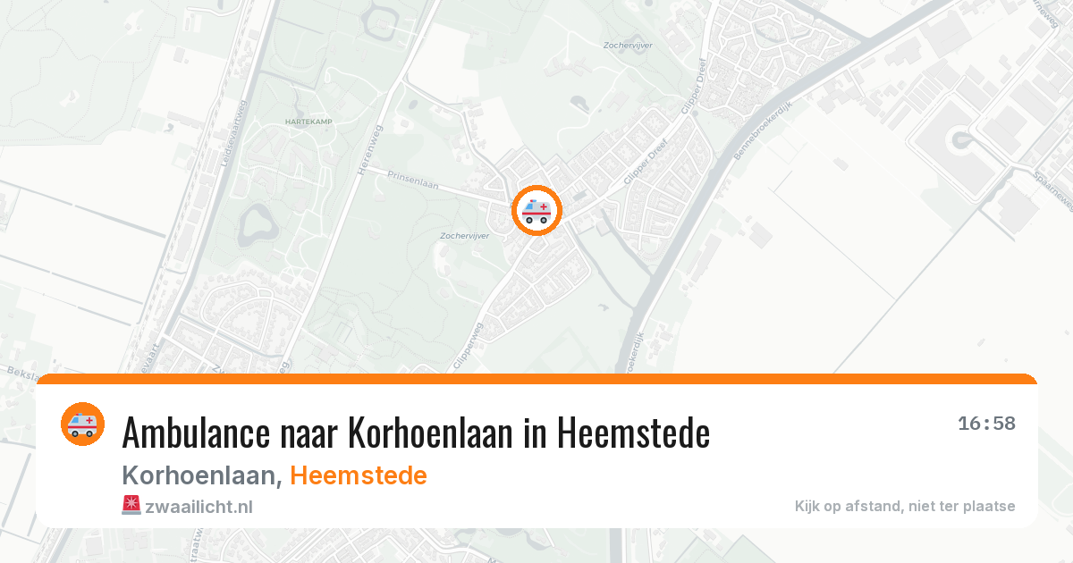 Ambulance naar Korhoenlaan in Heemstede — 9 aug 2026