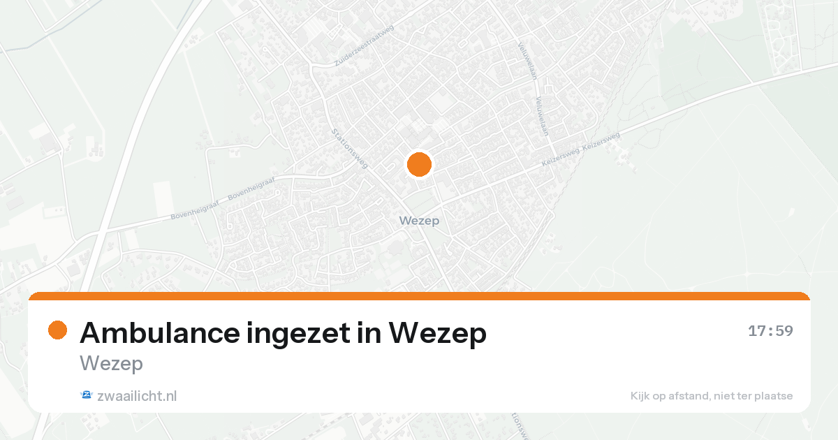 Ambulance ingezet in Wezep — 31 jan 2026