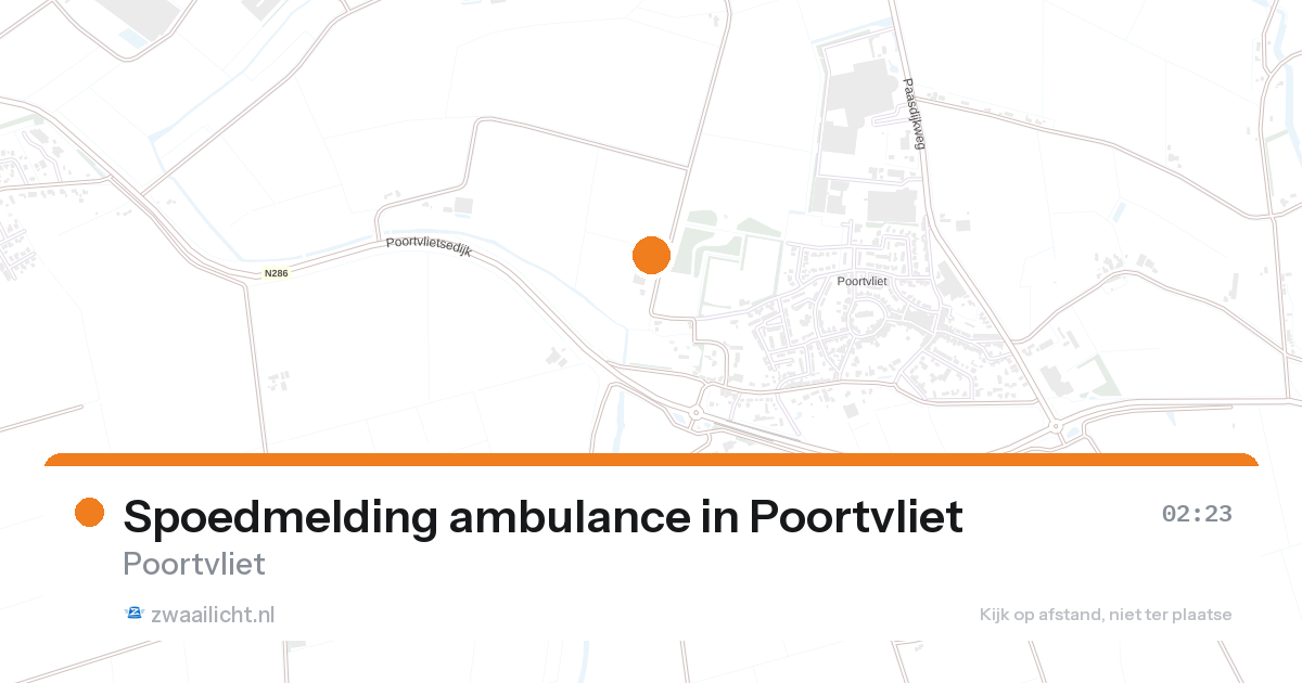 Spoedmelding ambulance in Poortvliet — 28 aug 2026