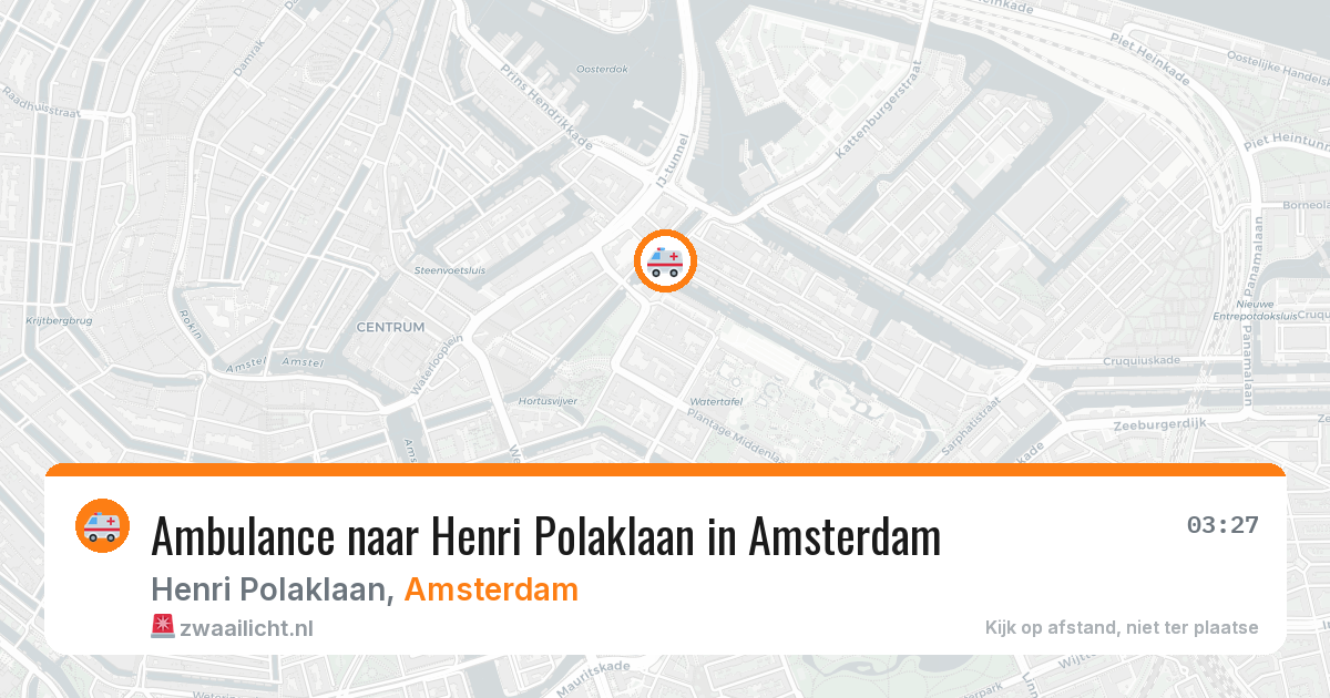 Ambulance naar Henri Polaklaan in Amsterdam — 18 jul 2026