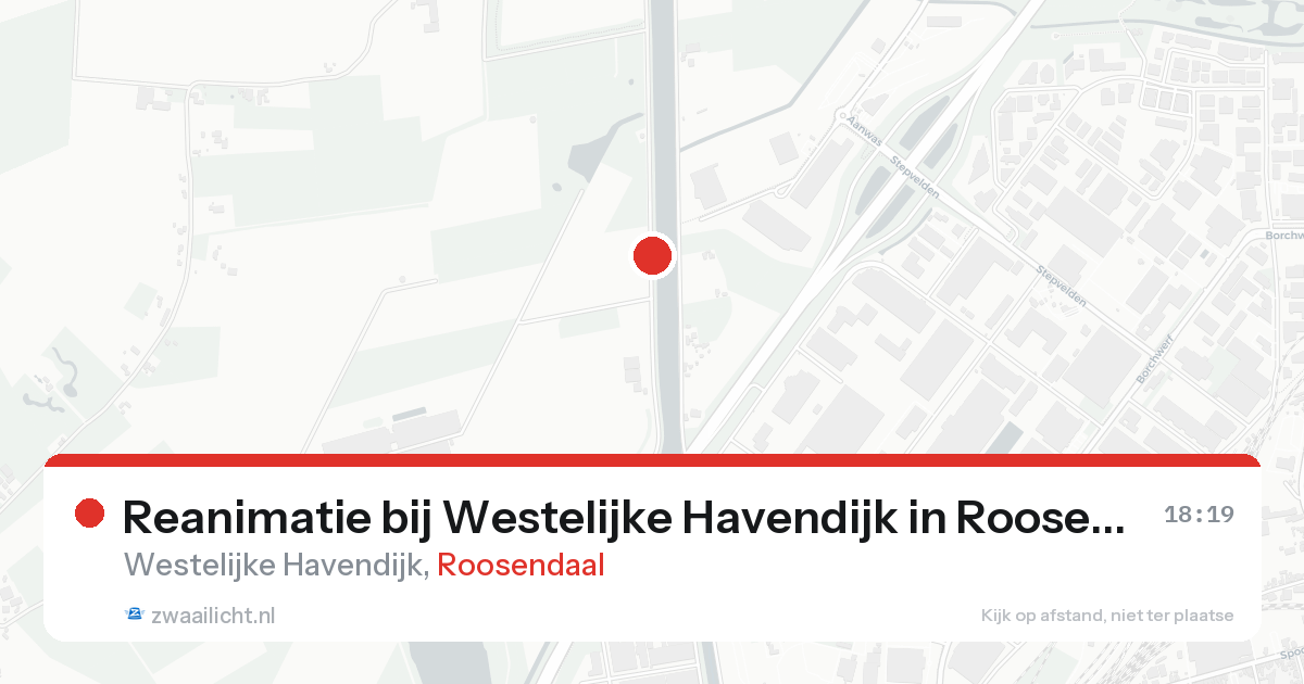 Reanimatie bij Westelijke Havendijk in Roosendaal — 23 aug 2026