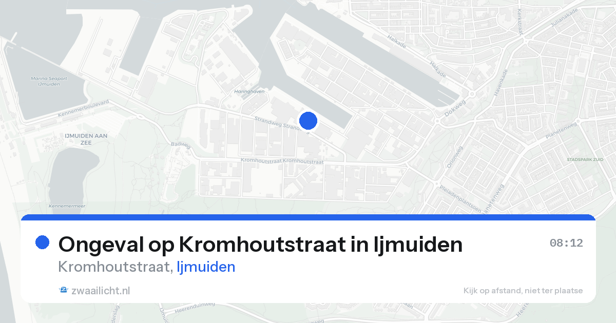 Ongeval op Kromhoutstraat in Ijmuiden — 18 aug 2026