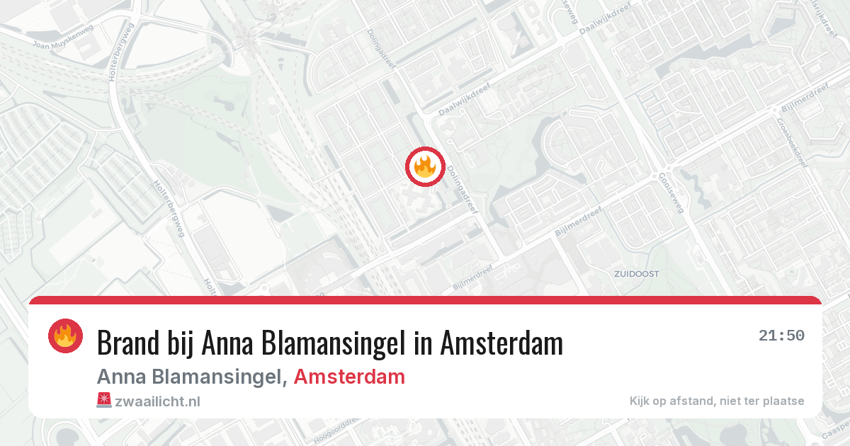 Brand bij Anna Blamansingel in Amsterdam — 2 jul 2026