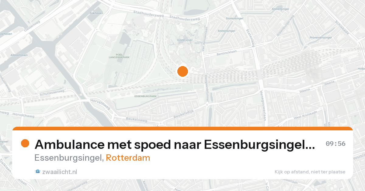 Ambulance met spoed naar Essenburgsingel in Rotterdam — 15 aug 2026