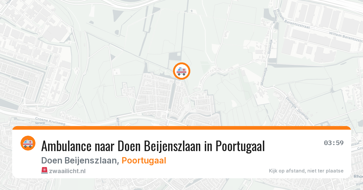 Ambulance naar Doen Beijenszlaan in Poortugaal — 13 jul 2026