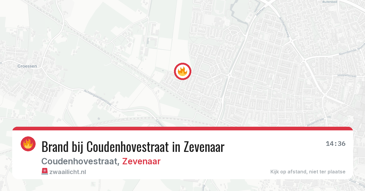 Brand bij Coudenhovestraat in Zevenaar — 8 jul 2026