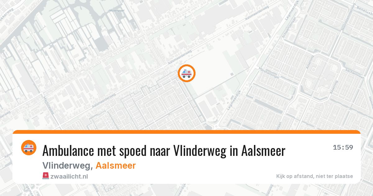 Ambulance met spoed naar Vlinderweg in Aalsmeer — 11 jul 2026