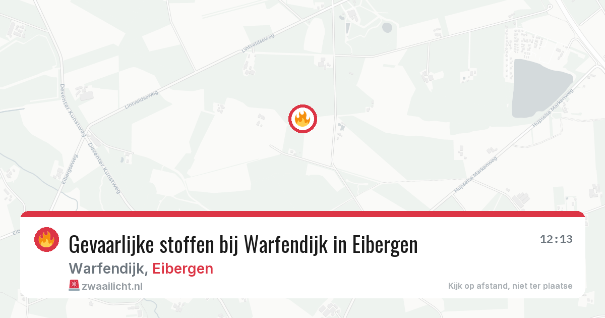 Gevaarlijke stoffen bij Warfendijk in Eibergen — 21 mrt 2026