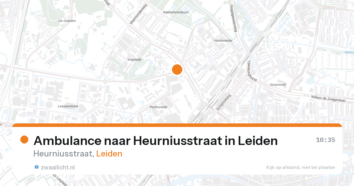 Ambulance naar Heurniusstraat in Leiden — 28 aug 2026