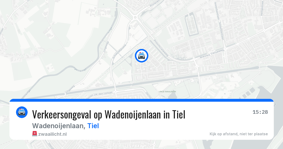 Verkeersongeval op Wadenoijenlaan in Tiel — 4 mei 2026