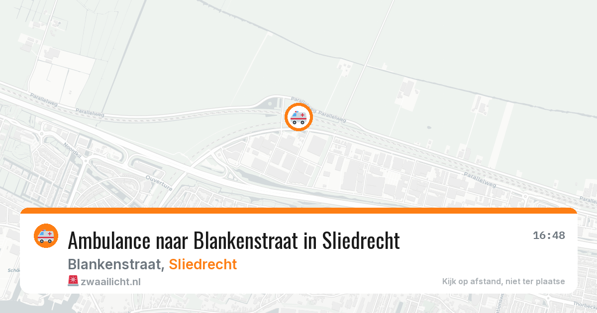 Ambulance naar Blankenstraat in Sliedrecht — 30 mei 2026