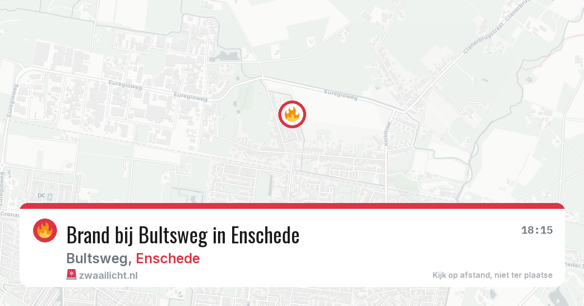 Brand bij Bultsweg in Enschede — 10 aug 2026