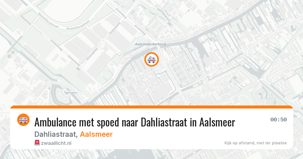 Ambulance met spoed naar Dahliastraat in Aalsmeer — 12 aug 2026