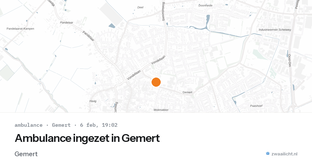 Ambulance ingezet in Gemert — 6 feb 2026