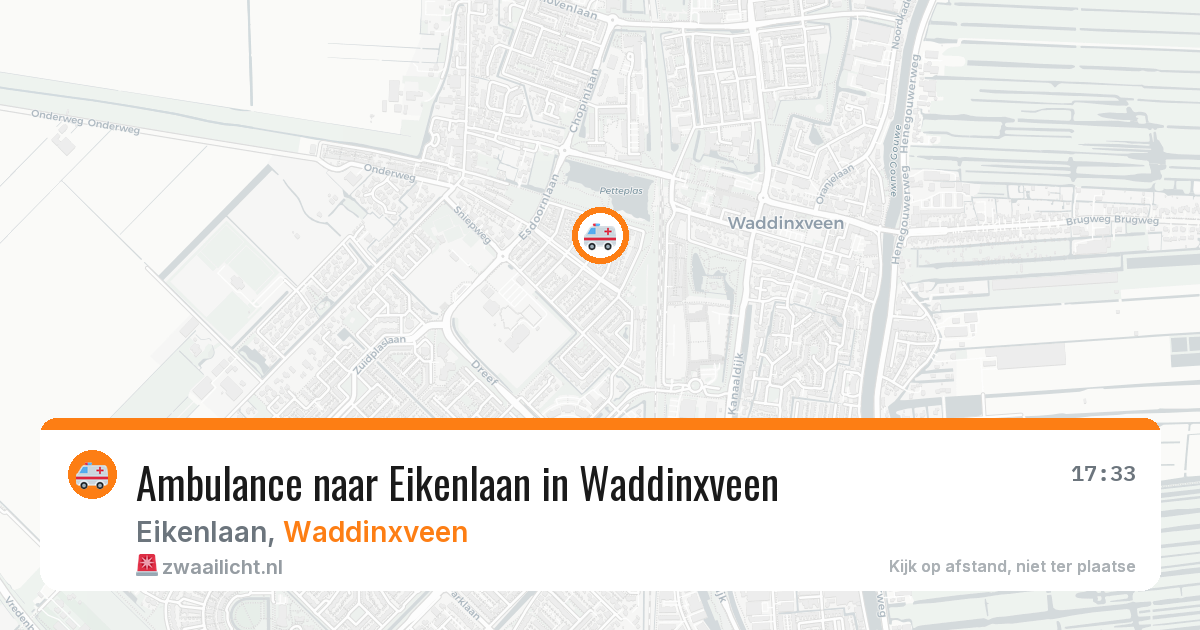 Ambulance naar Eikenlaan in Waddinxveen — 21 mrt 2026
