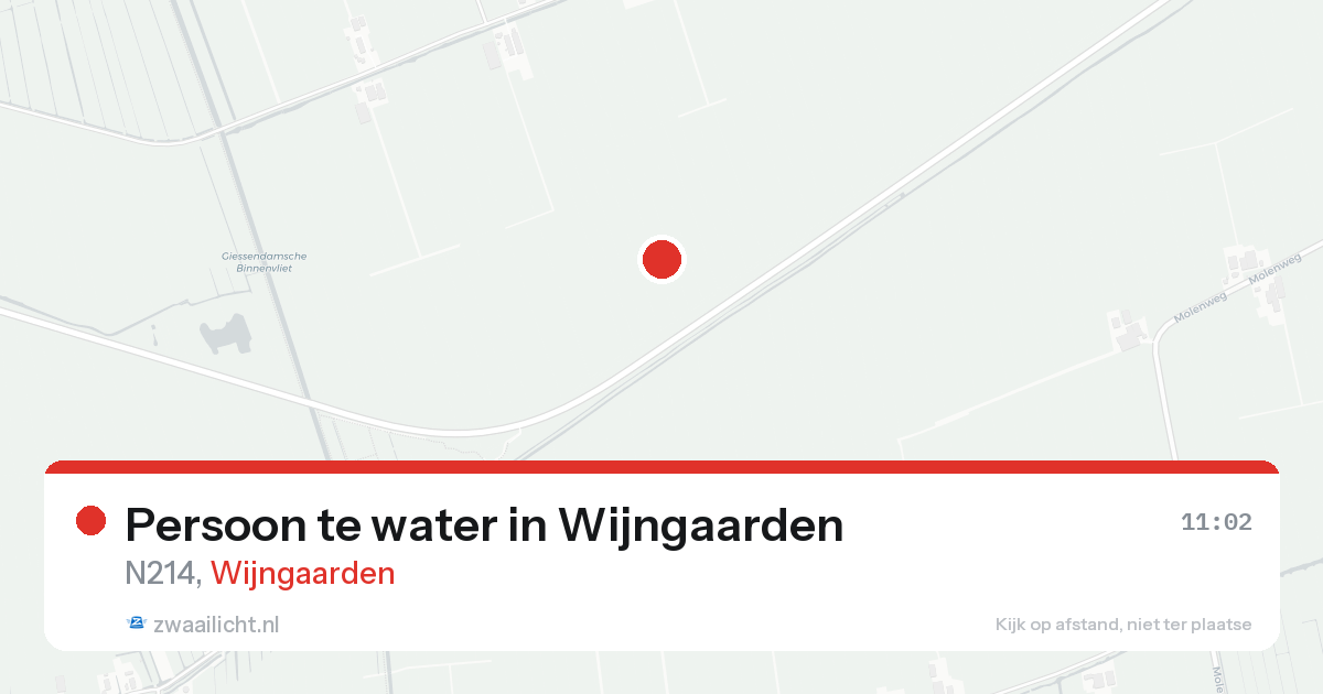 Persoon te water in Wijngaarden — 12 aug 2026