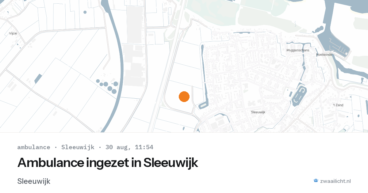 Ambulance ingezet in Sleeuwijk — 30 aug 2026