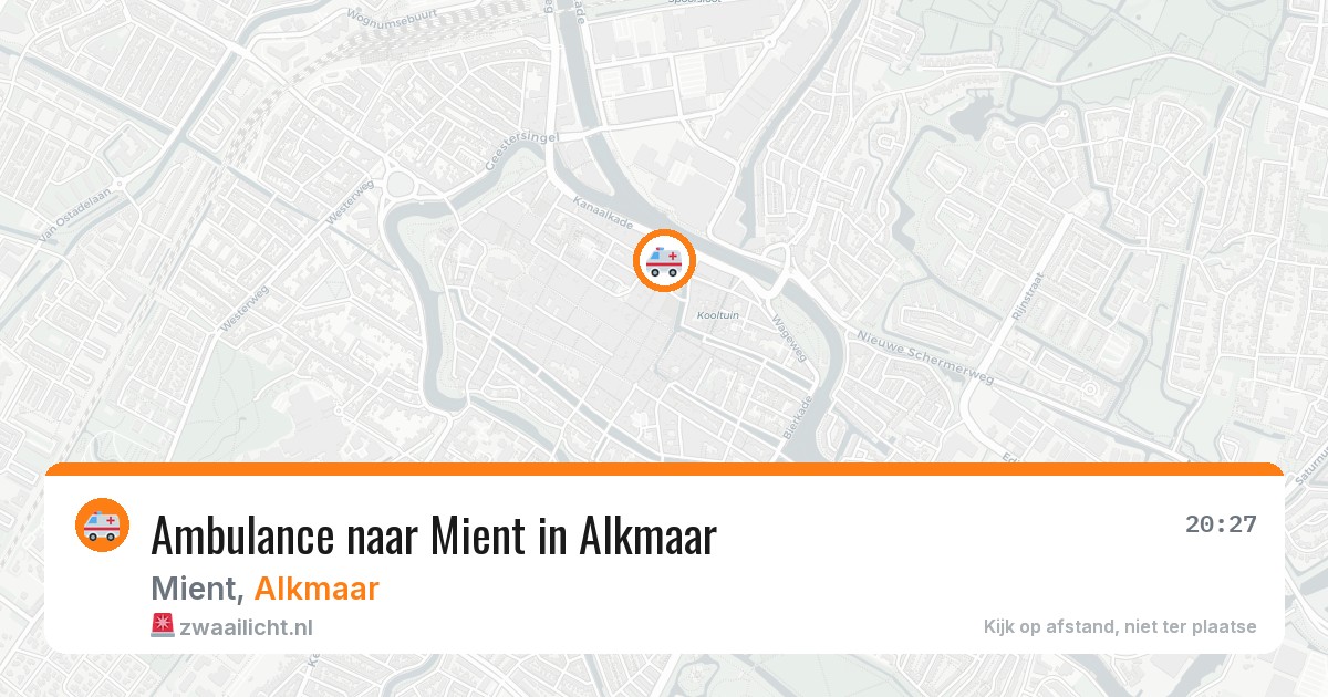 Ambulance naar Mient in Alkmaar — 1 aug 2026