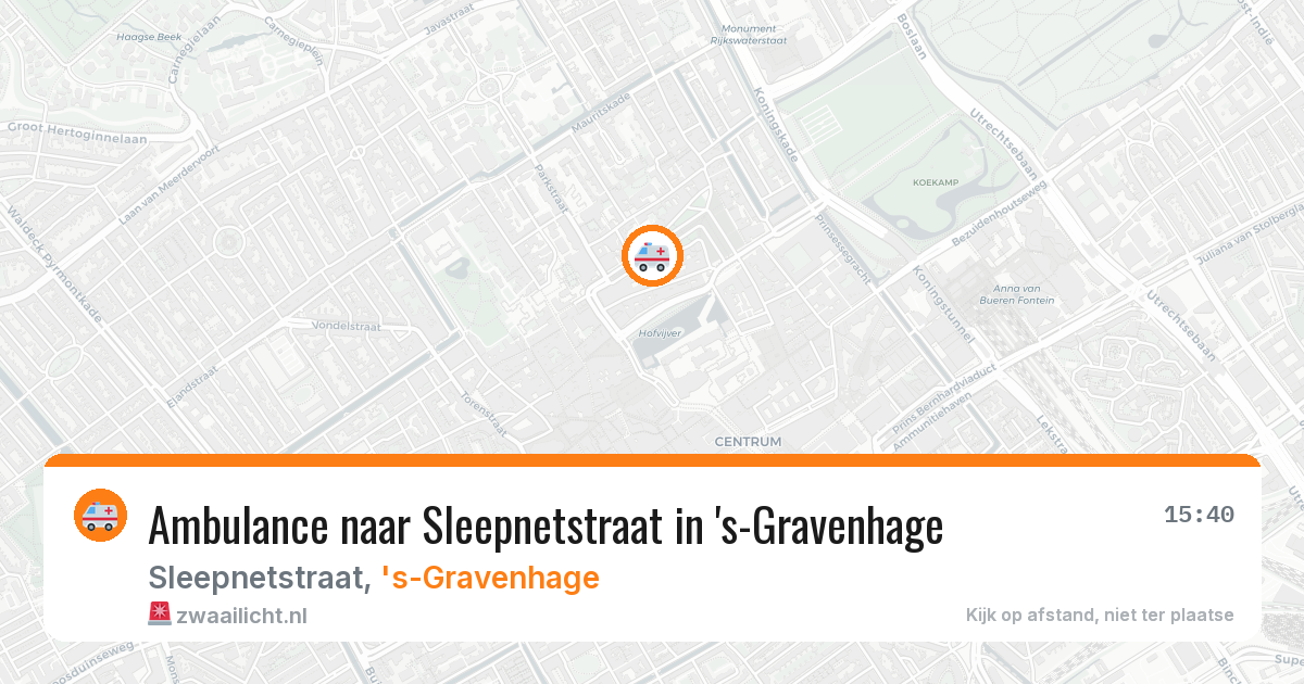 Ambulance naar Sleepnetstraat in 's-Gravenhage — 2 feb 2026