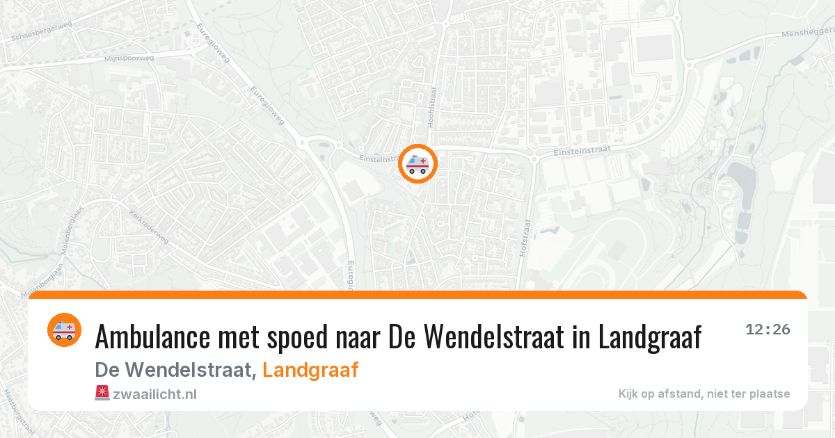 Ambulance met spoed naar De Wendelstraat in Landgraaf — 20 jun 2026