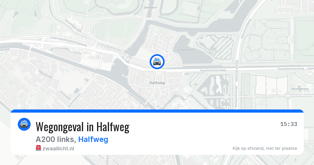 Wegongeval in Halfweg — 6 jul 2026
