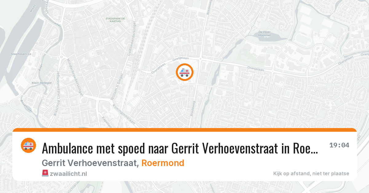 Ambulance met spoed naar Gerrit Verhoevenstraat in Roermond — 29 jul 2026