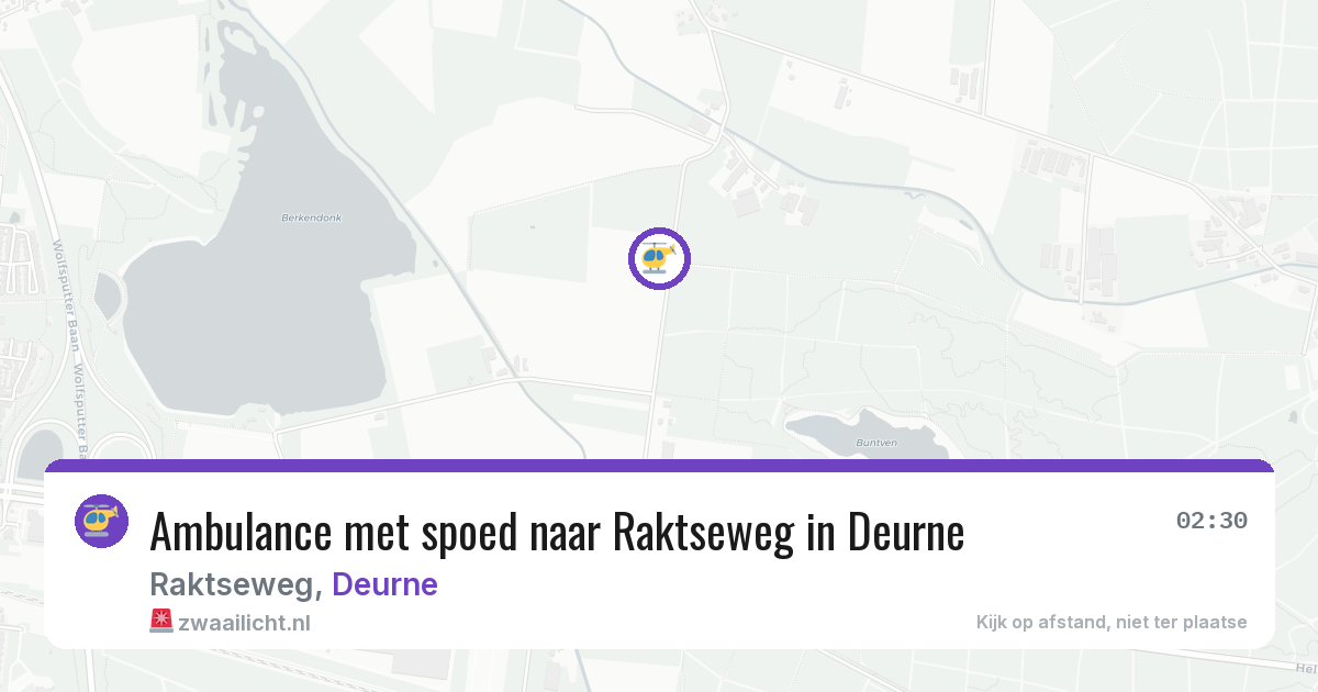 Ambulance met spoed naar Raktseweg in Deurne — 13 aug 2026