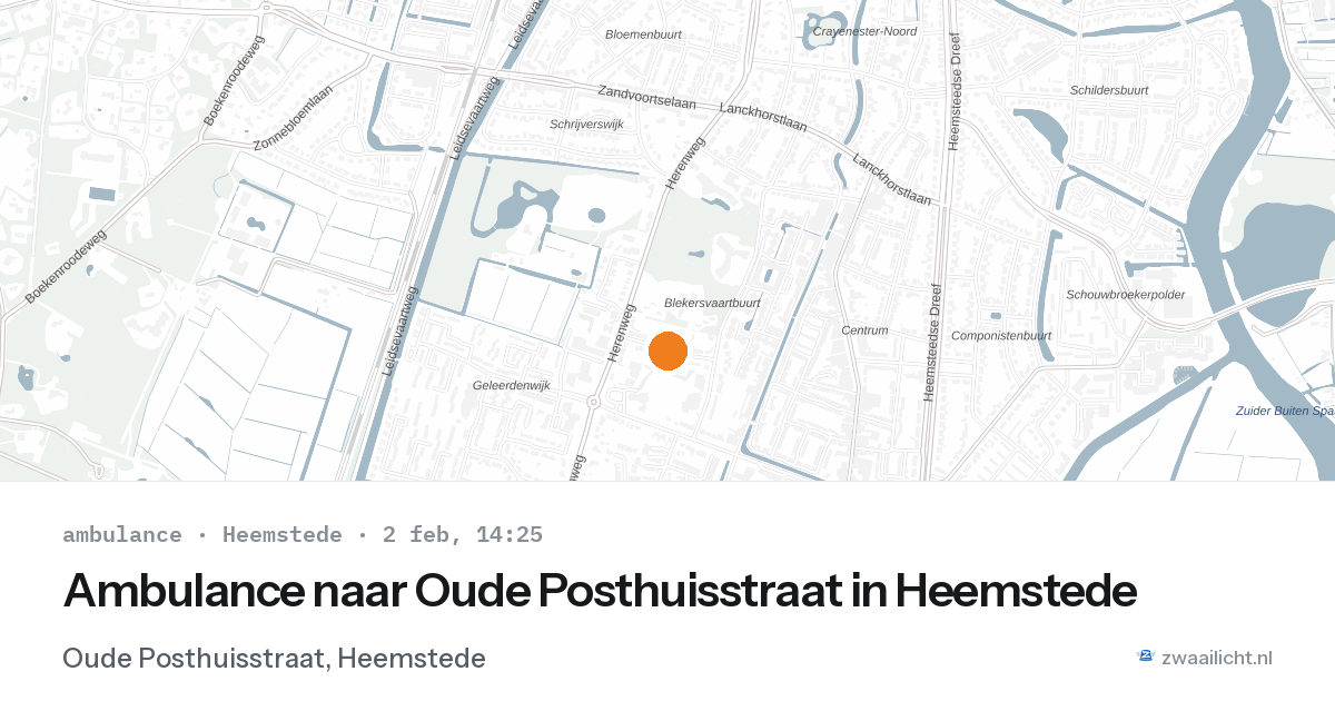 Ambulance naar Oude Posthuisstraat in Heemstede — 2 feb 2026