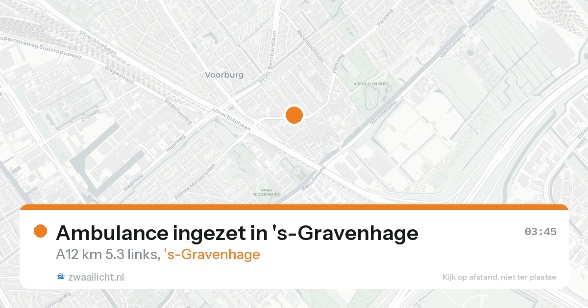 Ambulance ingezet in 's-Gravenhage — 18 aug 2026