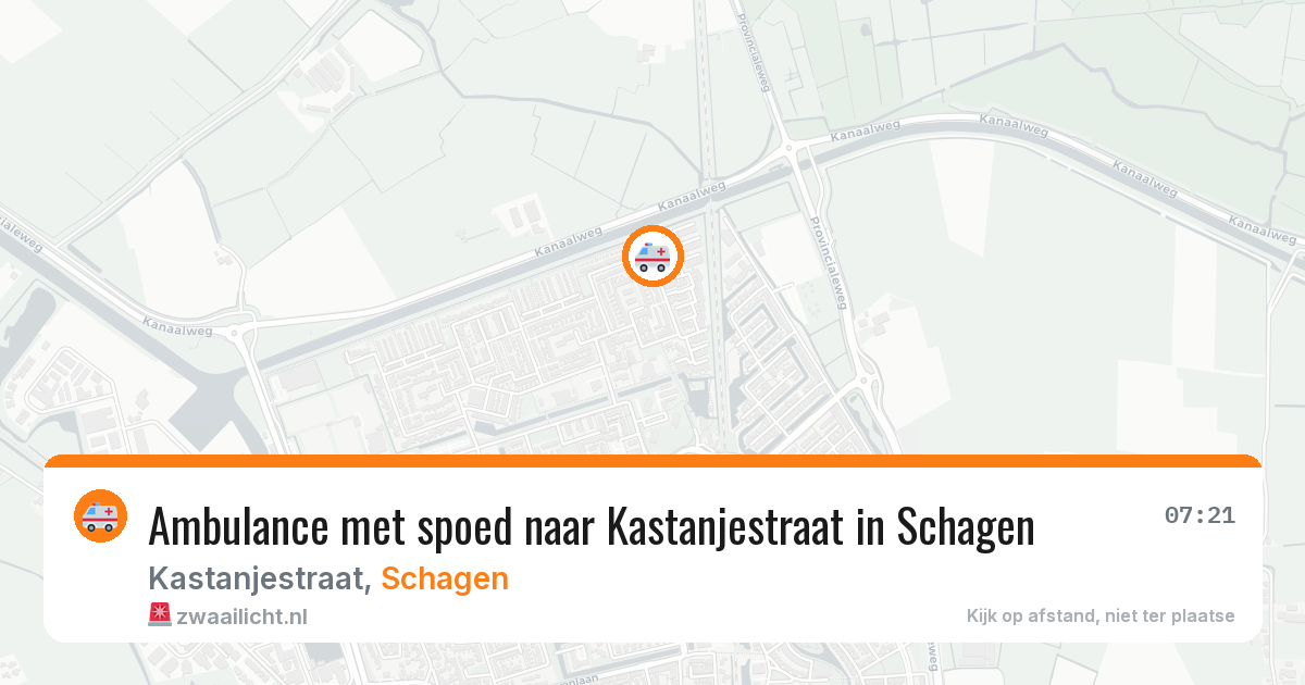Ambulance met spoed naar Kastanjestraat in Schagen — 25 mrt 2026