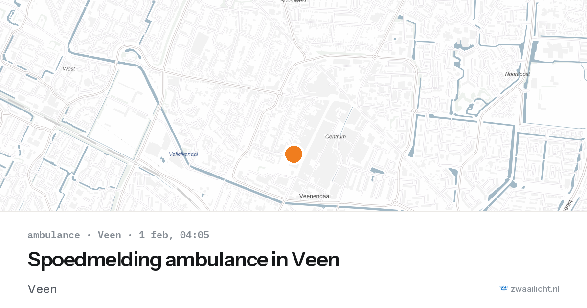 Spoedmelding ambulance in Veen — 1 feb 2026