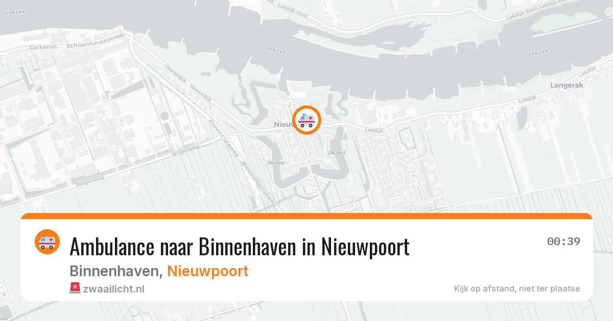 Ambulance naar Binnenhaven in Nieuwpoort — 1 jul 2026