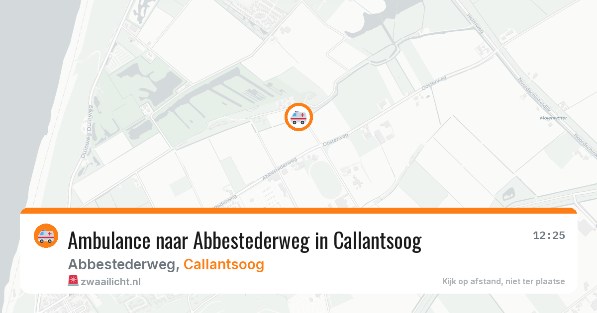 Ambulance naar Abbestederweg in Callantsoog — 1 aug 2026