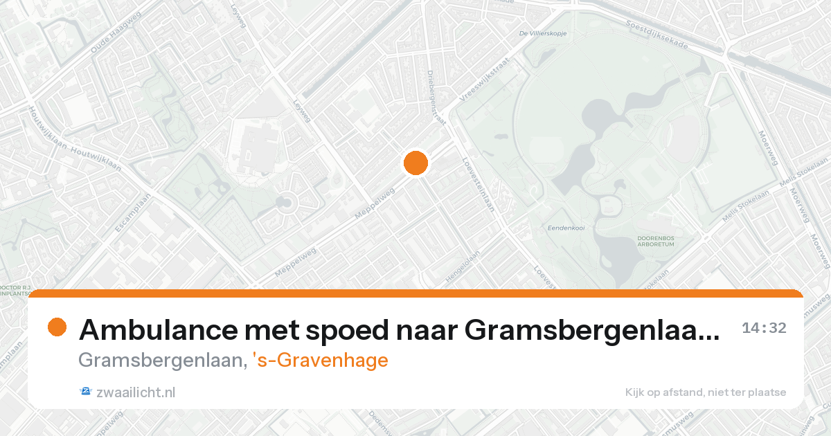 Ambulance met spoed naar Gramsbergenlaan in 's-Gravenhage — 15 aug 2026