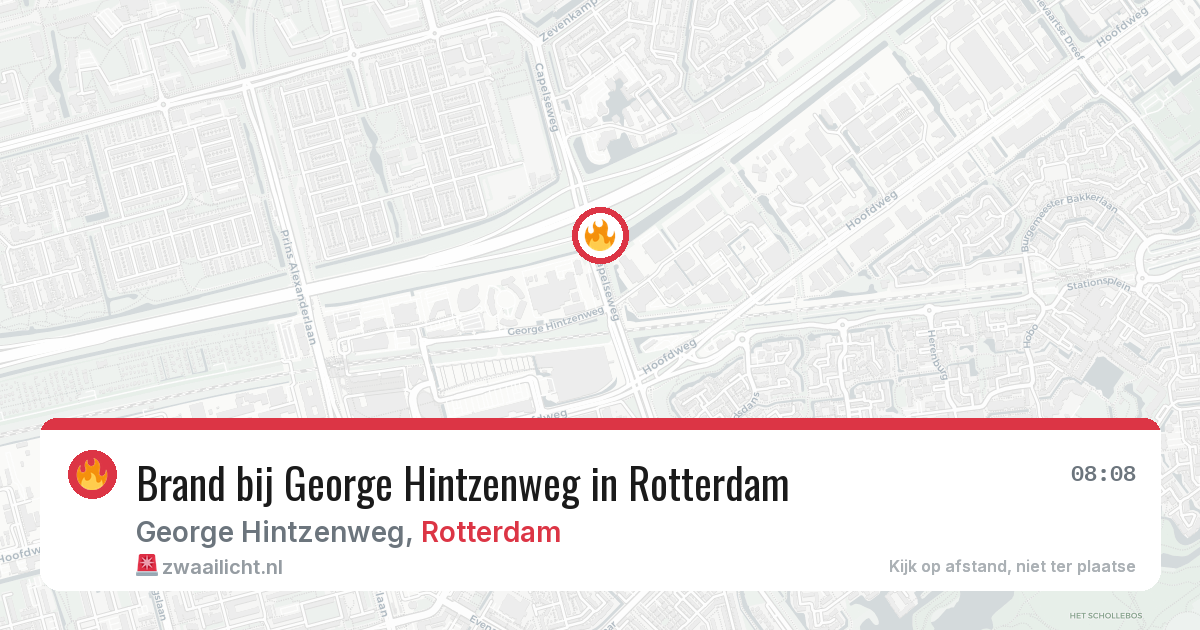 Brand bij George Hintzenweg in Rotterdam — 18 jun 2026