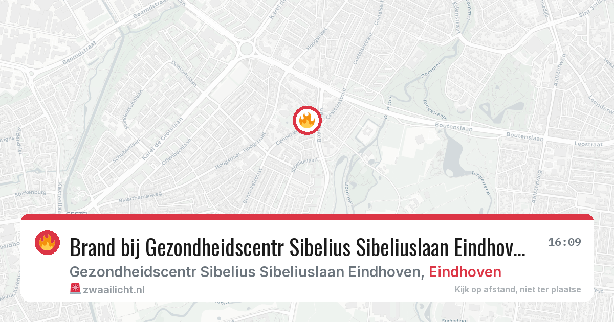 Brand bij Gezondheidscentr Sibelius Sibeliuslaan Eindhoven in Eindhoven — 28 jul 2026