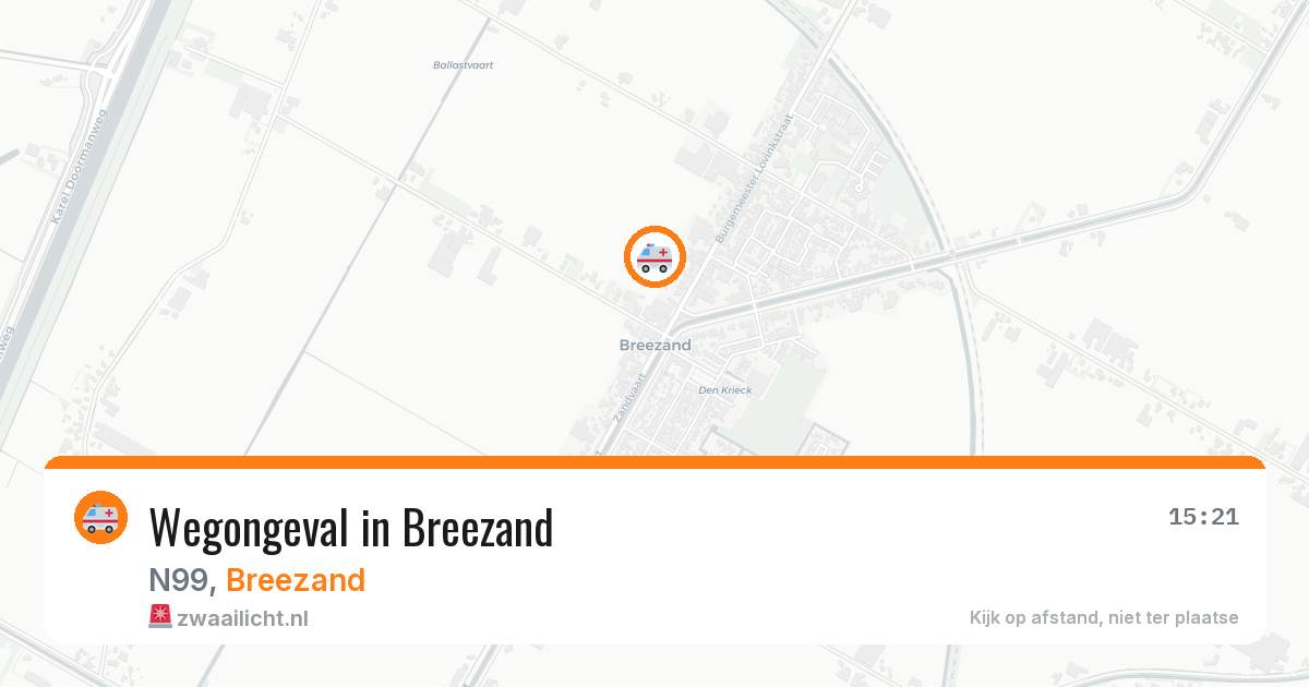 Wegongeval in Breezand — 9 apr 2026