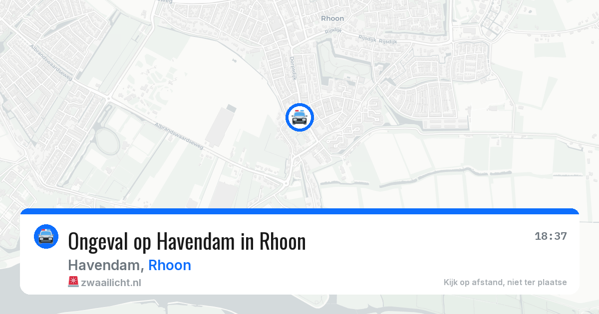 Ongeval op Havendam in Rhoon — 27 jun 2026