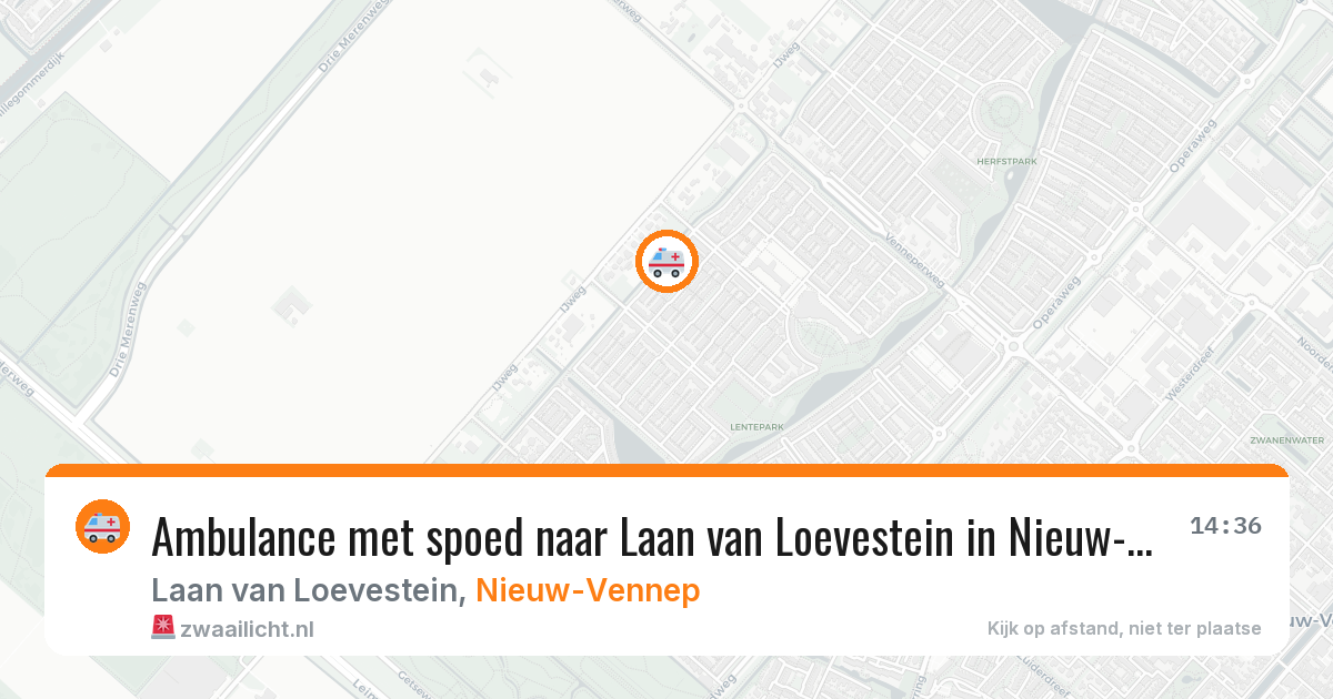 Ambulance met spoed naar Laan van Loevestein in Nieuw-Vennep — 24 apr 2026