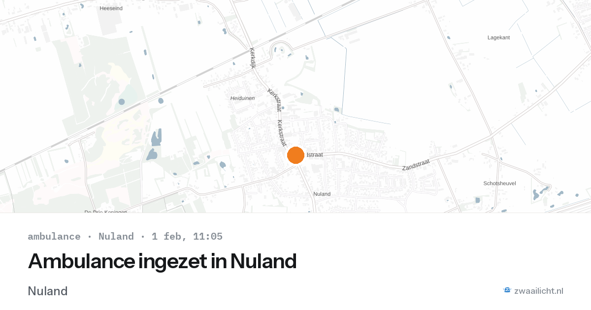 Ambulance ingezet in Nuland — 1 feb 2026