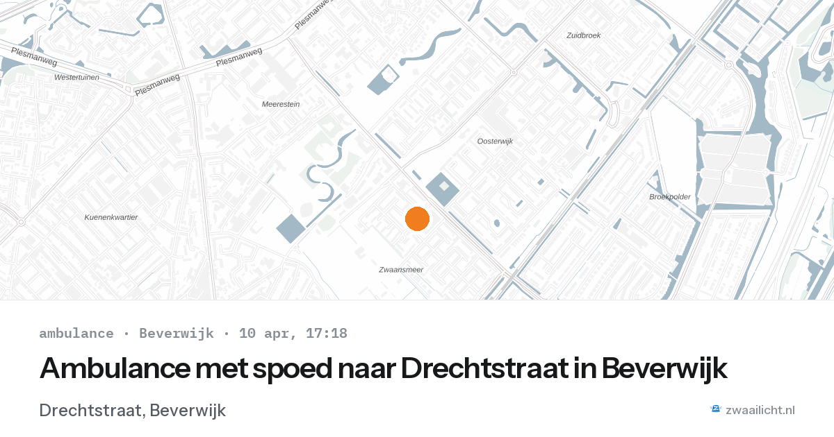 Ambulance met spoed naar Drechtstraat in Beverwijk — 10 apr 2026