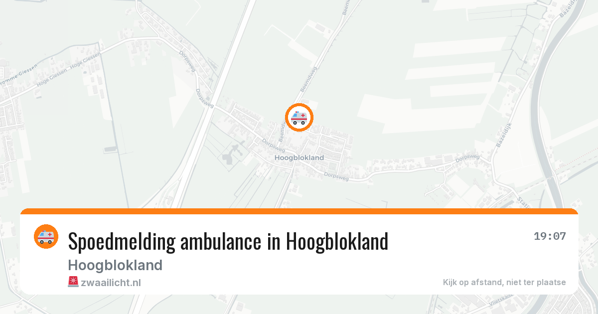 Spoedmelding ambulance in Hoogblokland — 12 feb 2026