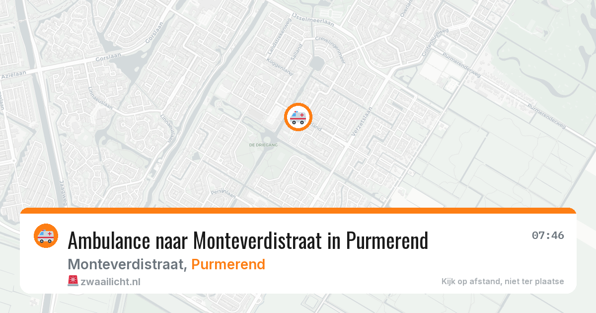 Ambulance naar Monteverdistraat in Purmerend — 28 jul 2026