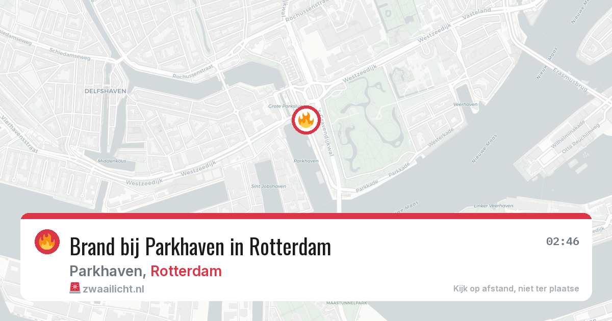 Brand bij Parkhaven in Rotterdam — 8 jun 2026