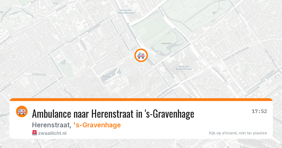 Ambulance naar Herenstraat in 's-Gravenhage — 12 mrt 2026